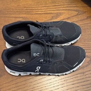 On Running Black and White Athletic Shoes